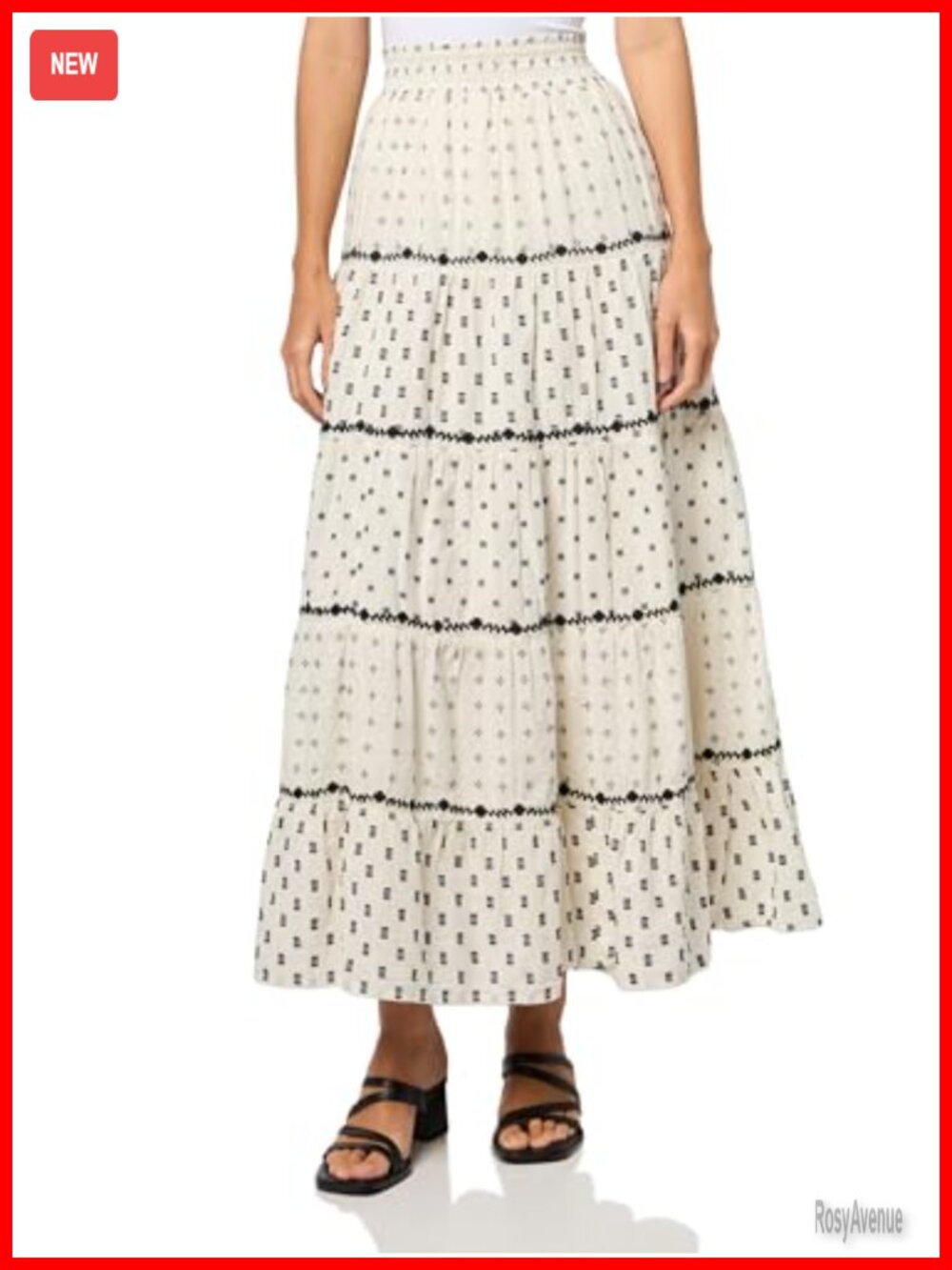 Textured Patchwork High Rise Maxi Skirt Formal Spring Summer Weekend